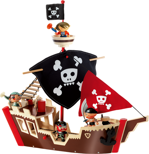 [DJE_DJ06830] Arty Toys - Pirates Ze Pirat Boat Djeco