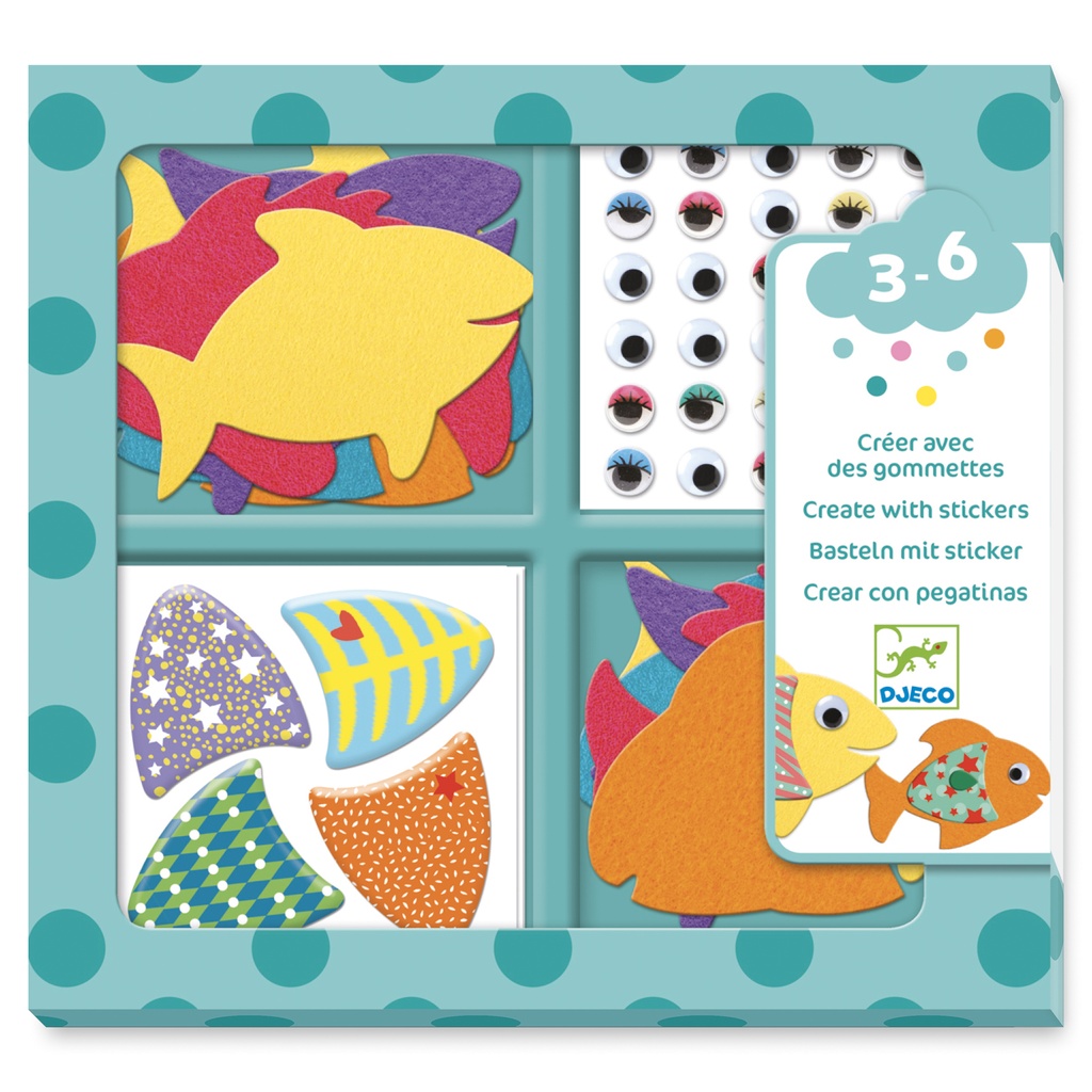 Stickers des petits J'aime les poissons Djeco