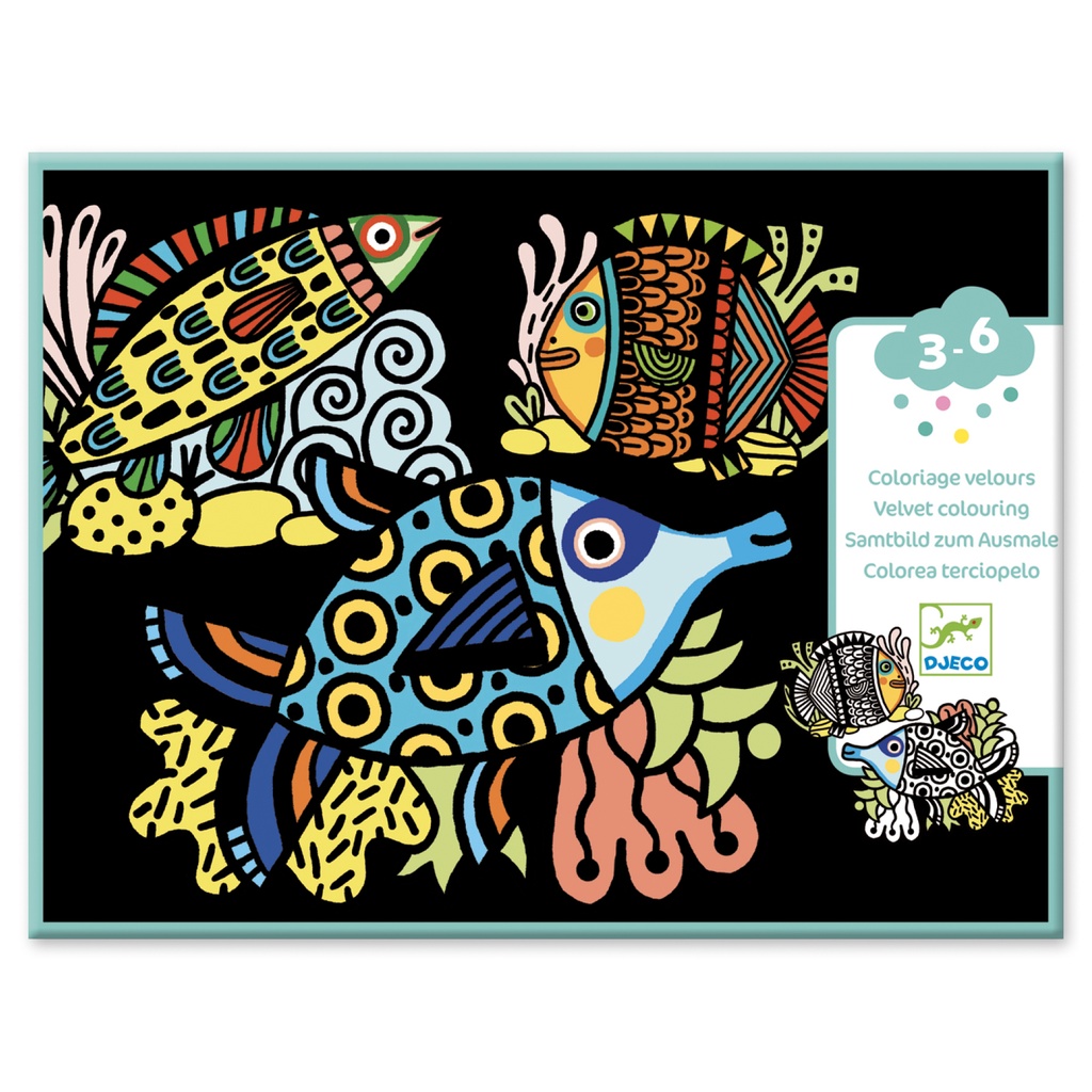 Coloriage des petits Jolis poissons Djeco