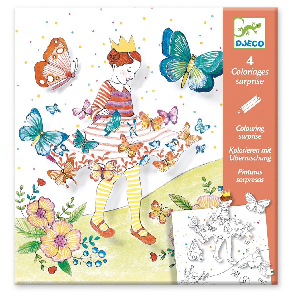 Coloriages surprises Lady butterfly Djeco