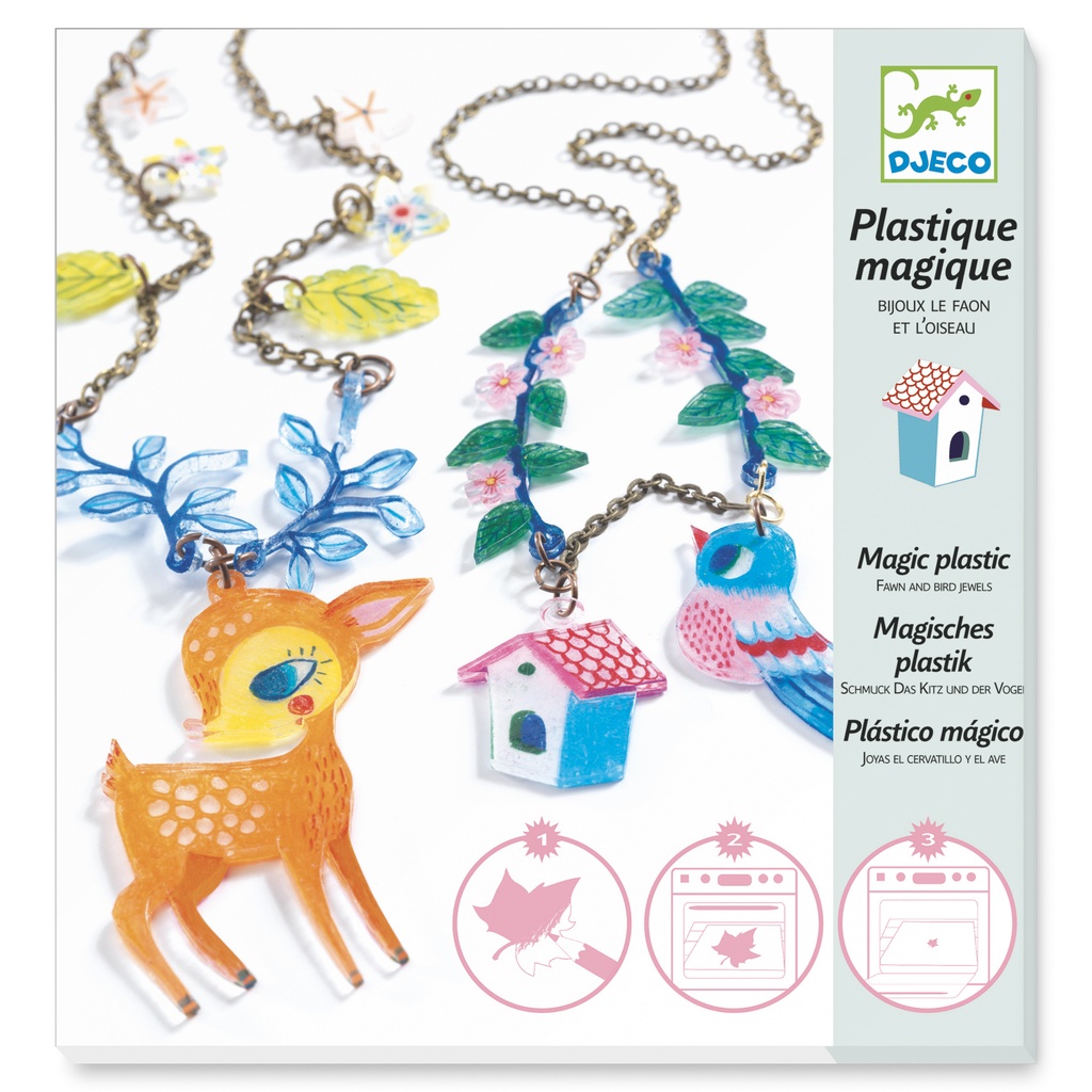 Le faon et l'oiseau  (Bijoux - Plastique Magique Djeco)