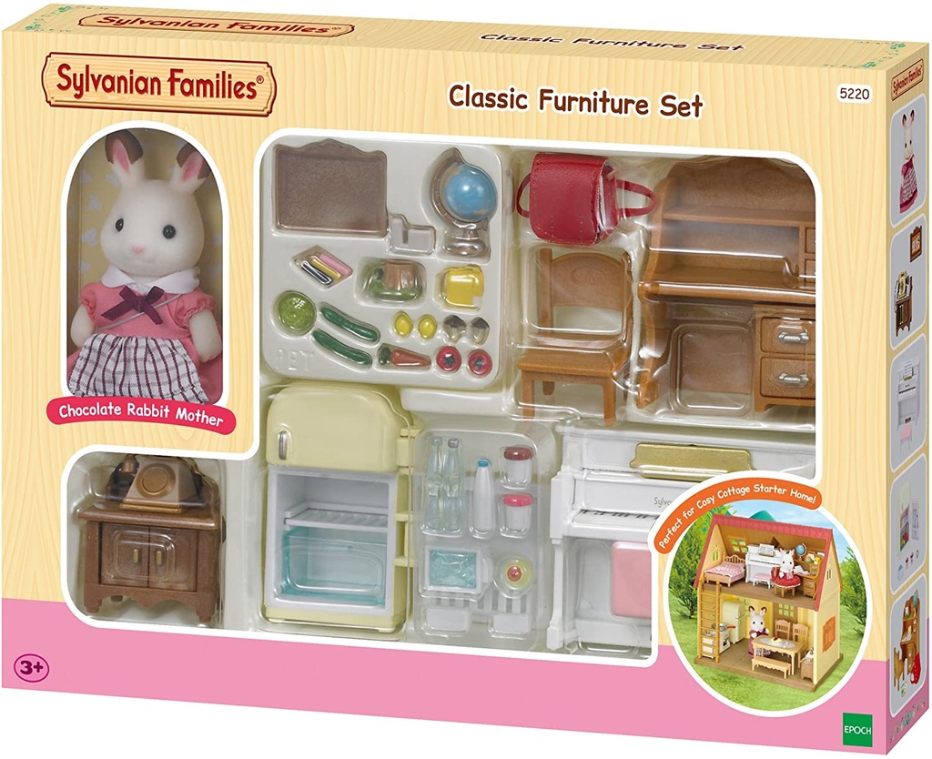Le set ameublement et figurine pour cottage (Sylvanian Families)