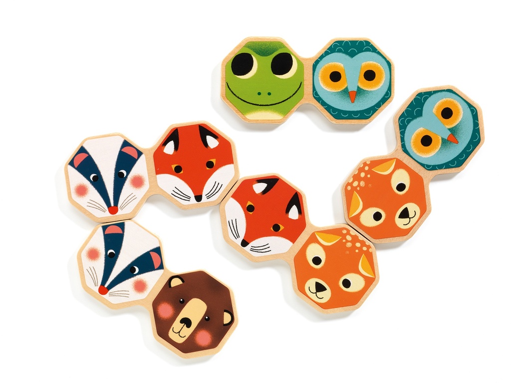 Jeux éducatifs bois Octo Domino Djeco