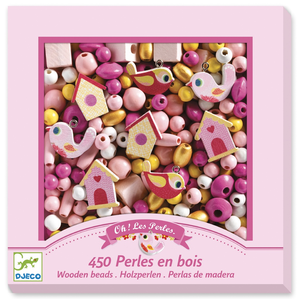 Perles et bijoux Perles bois - Oiseaux Djeco