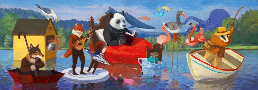 Puzzles Gallery Summer Lake - 350 pcs - FSC MIX Djeco