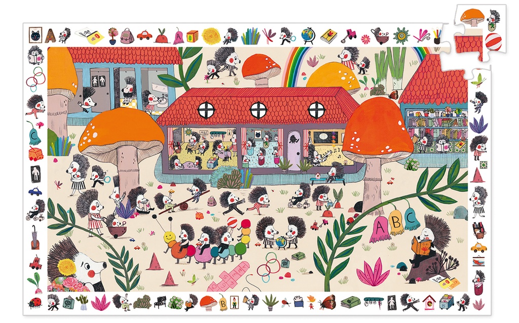 Puzzles observation L'école des hérissons - 35 pcs Djeco
