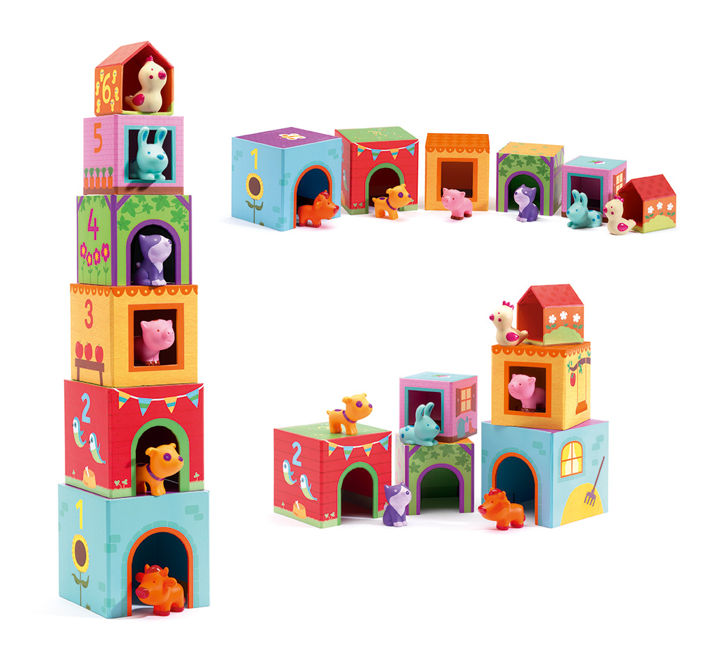 Cubes premier âge Topanifarm Djeco