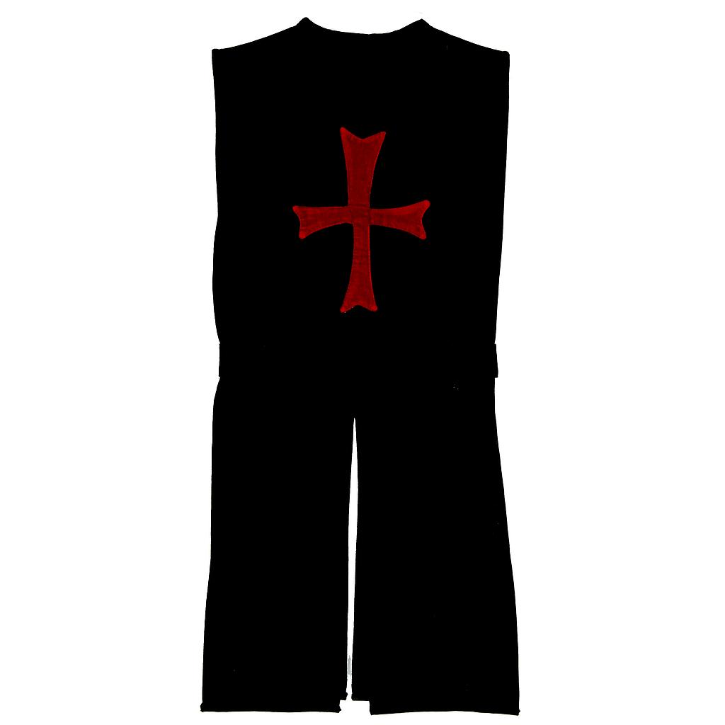 Tunique, noire / croix rouge VAH