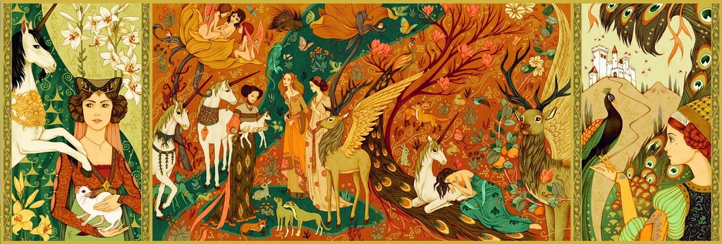 Puzzles Gallery Unicorn garden - 500 pcs - FSC MIX Djeco