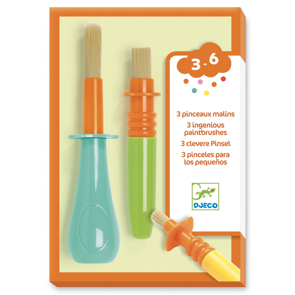 Les couleurs des petits 3 pinceaux malins Djeco