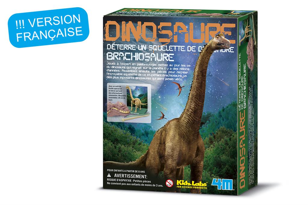 4M Kidzlabs: DETERRE-TON-DINOSAURE (Brachiosaure) / EMBALLAGE  F R A N C A I S, 