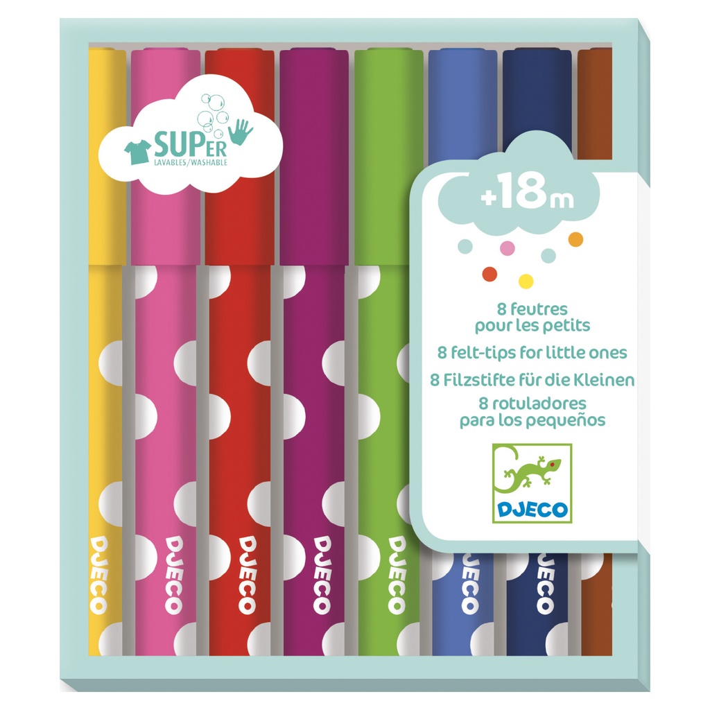 Les couleurs des petits 8 feutres pour les petits Djeco