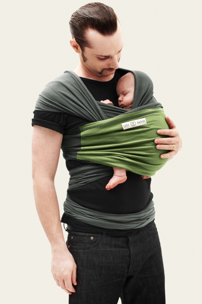 Echarpe Originale Love Radius Gris-vert, poche pistache