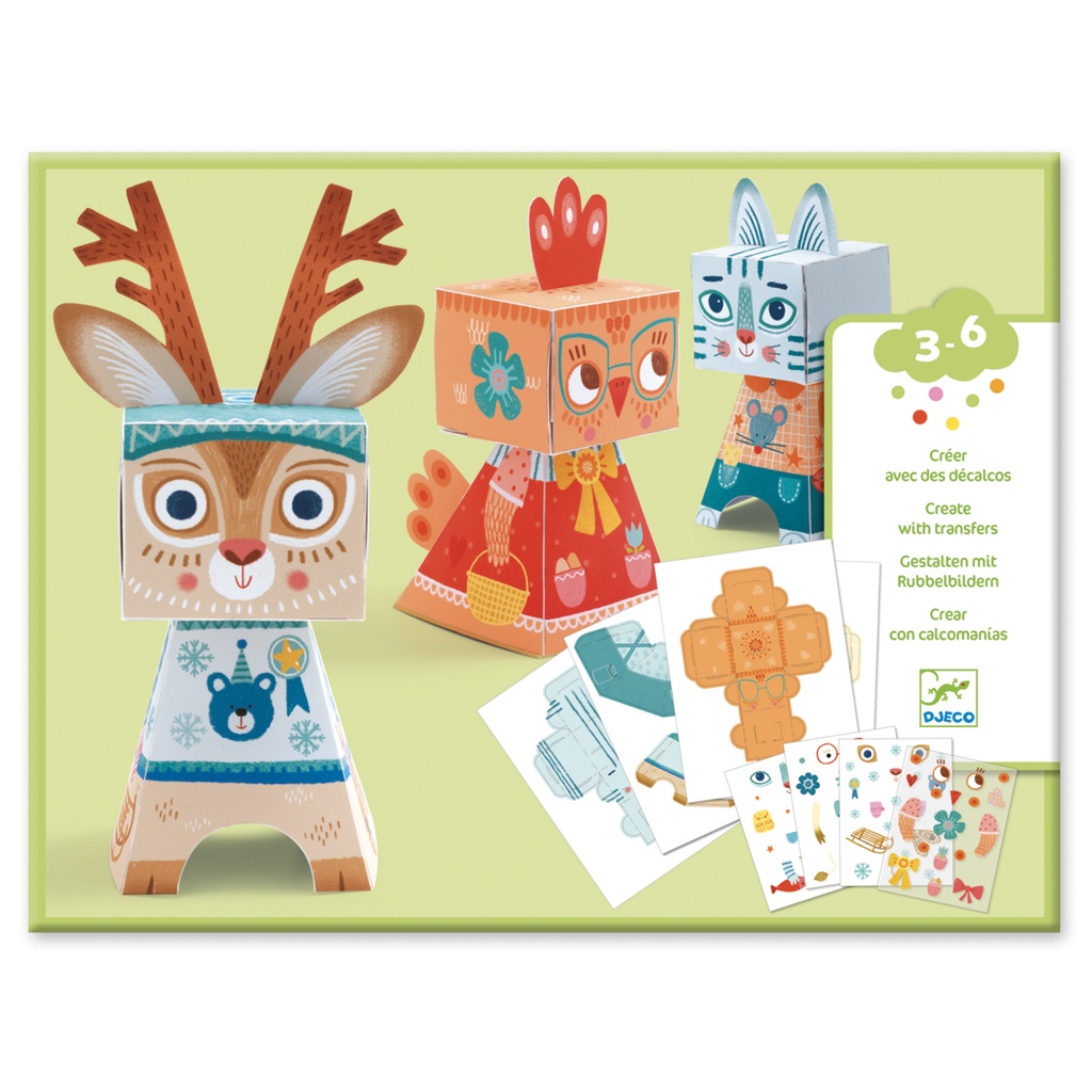 Stickers des petits Animaux décalqués Djeco