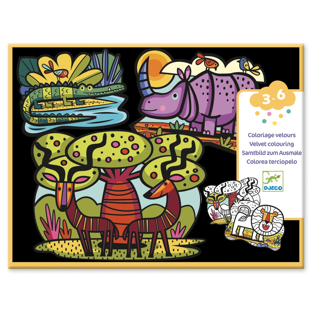 Coloriage des petits Animaux de la savane Djeco