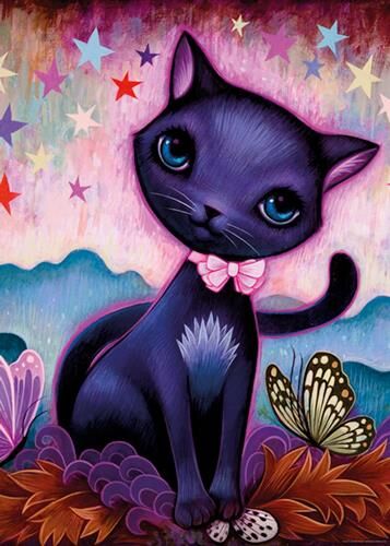 Puzzle 1000p Black Kitty Heye