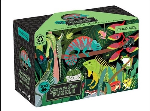 Glow in the dark puzzle - Grenouille et lézard 100 pcs