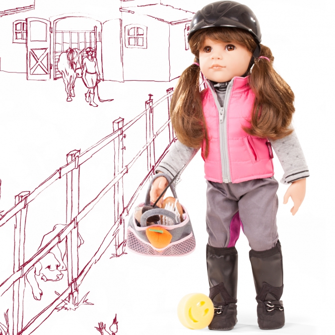 Hanna loves horseback riding (poupée Götz, 50 cm)