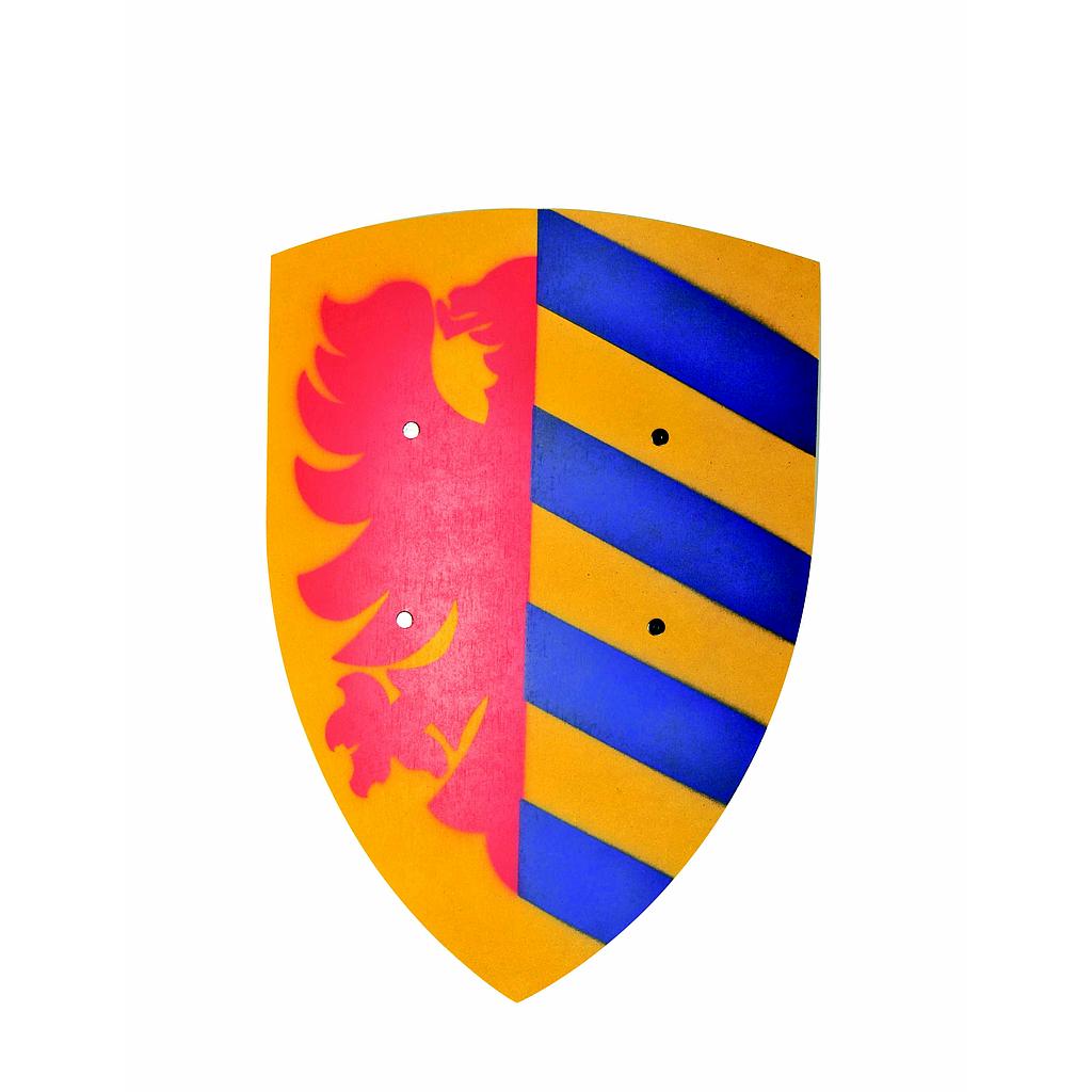 Bouclier Lancelot rouge/jaune, 36 x 50 cm VAH