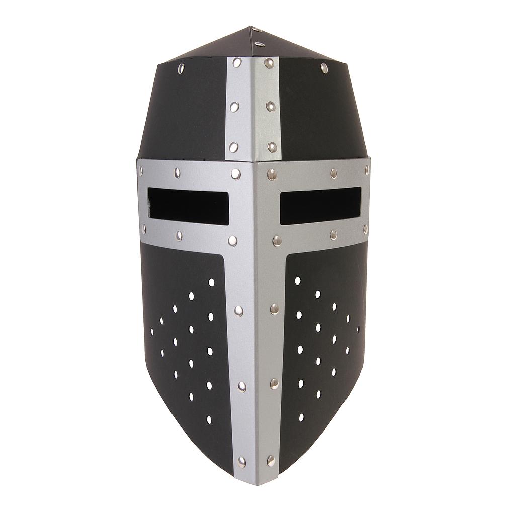 Casque Aragon, noir & argenté, riveté VAH