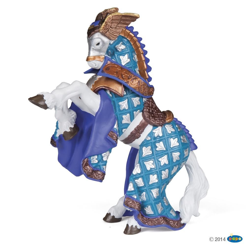 Cheval du Maître des armes cimier aigle , Figurine du Monde Médiéval Papo