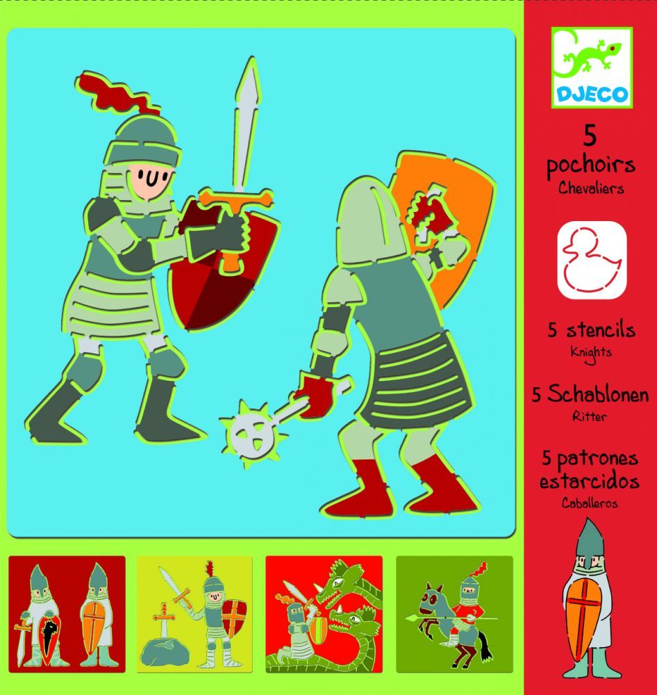 Chevaliers (Pochoirs Djeco)