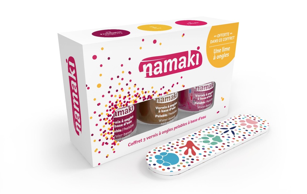 Coffret de Vernis Framboise, Or & Fuschia Namaki 