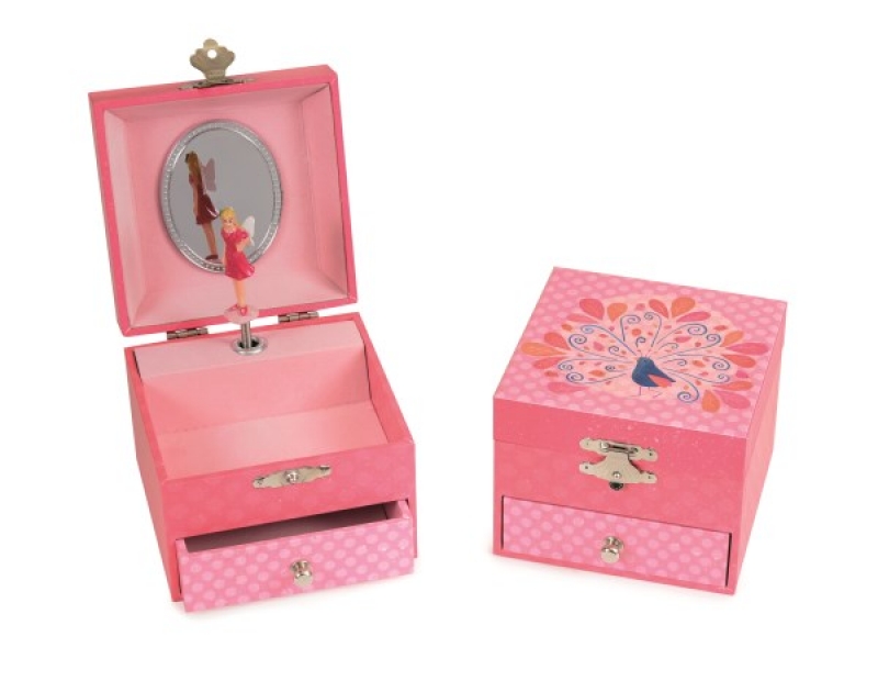 Coffret à bijoux musical avec tiroir paon (Egmont toys)