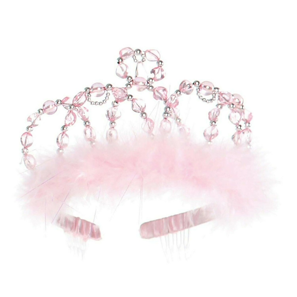 Diadème de princesse rose-argent Great Pretenders