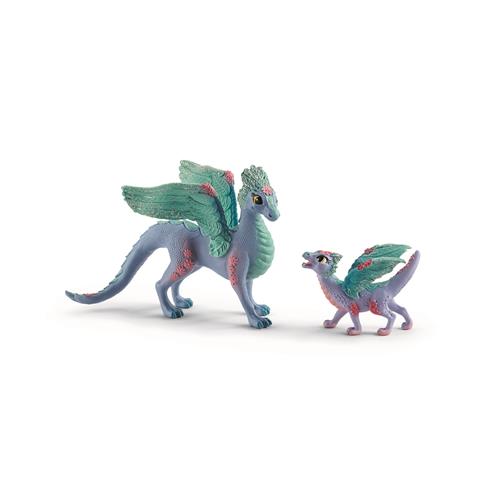 Dragon Aux Fleurs Avec Son Petit (bayala Schleich)