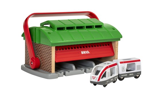 Garage de trains portable Brio