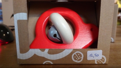 [BAJ_11510R] Hochet escargot rouge Bajo