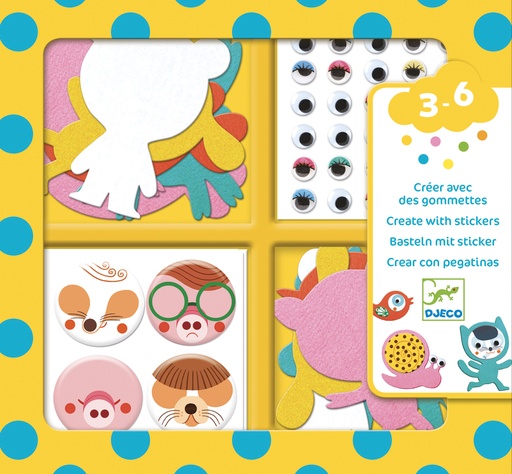 [DJE_DJ09050] Stickers des petits J'aime les animaux Djeco