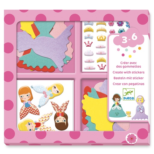 [DJE_DJ09053] Stickers des petits J'aime les princesses Djeco