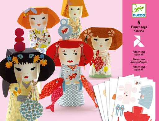 [DJE_DJ09672] Kokeshis  (Paper Toys Djeco)