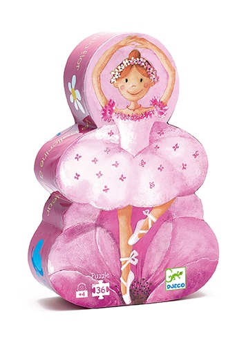 [DJE_DJ07227] Puzzles silhouettes La ballerine à la fleur - 36 pcs Djeco