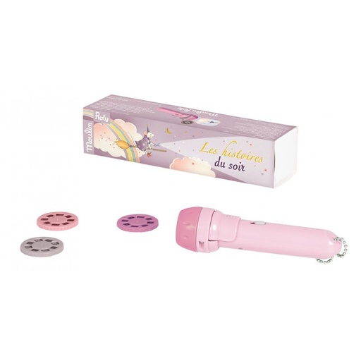 [MOU_664360] Lampe à histoires rose "Il était une fois" Moulin roty