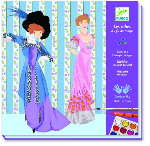 [DJE_DJ08734] Dessin et coloriage Les robes au fil du temps Djeco