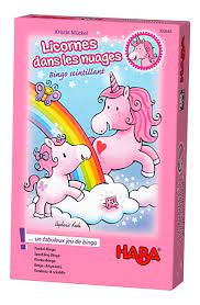 [HAB_1303647002] Licornes dans les nuages - Bingo scintillant (Jeu Haba)