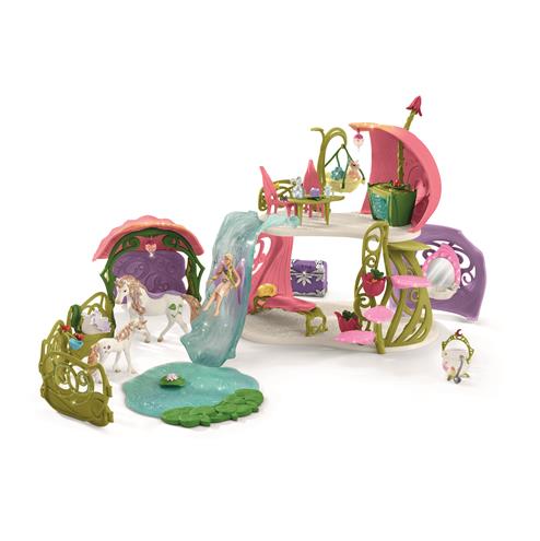 [SCH_42445] Maison-Fleur Pailletee Avec Licornes, Lac Et Ecurie  (Bayala   Schleich)