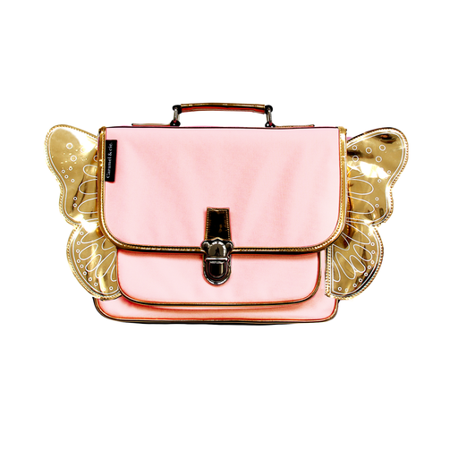 [CAR_CARTMINI002] Mini cartable ailé rose (Caramel & Cie)