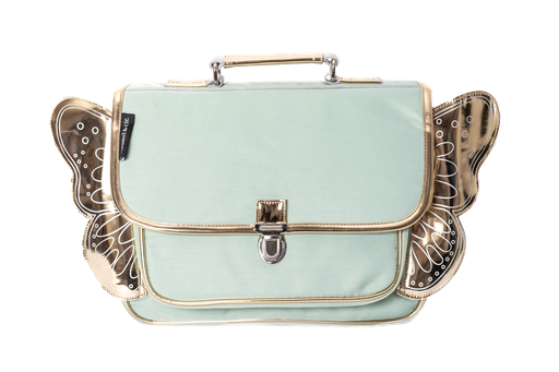[CAR_CARTMINI024] Mini cartable ailé vert (Caramel & Cie)