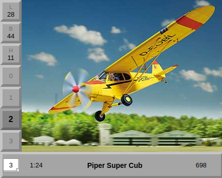 [AUE_698] Piper PA_18 Super Cub, maquette en carton Schreiber-Bogen