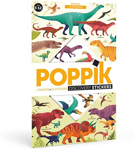 [PIK_DIS005] Poster d'autocollants Dinosaures Poppik