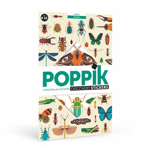 [PIK_DIS007] Poster d'autocollants Insectes Poppik