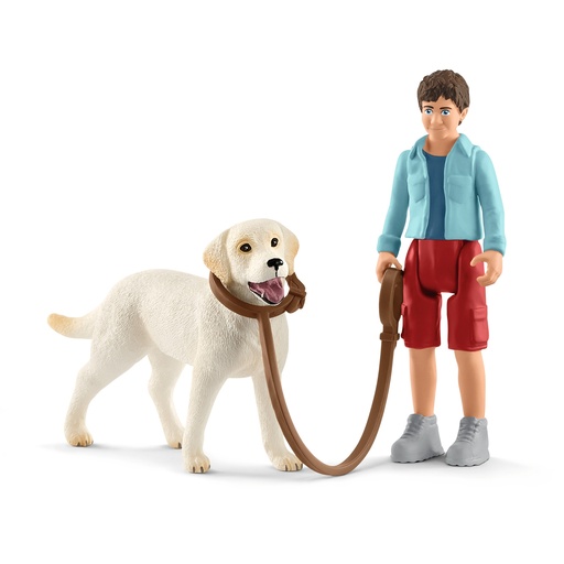 [SCH_42478] Promenade Avec Labrador Retriever (Farm World Schleich)