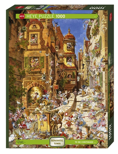 [MER_58201] Puzzle 1000p By day, romantic town (Heye)