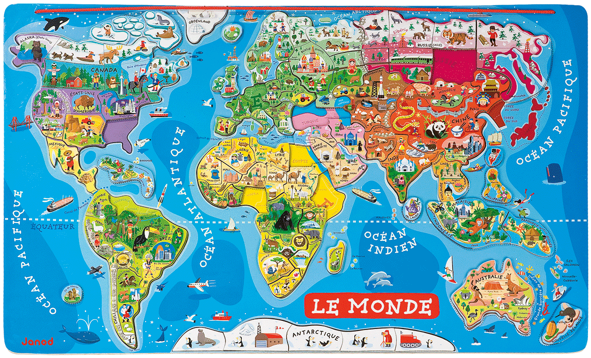 Carte du monde magnétique - world-maps