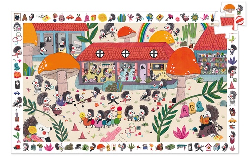 [DJE_DJ07595] Puzzles observation L'école des hérissons - 35 pcs Djeco