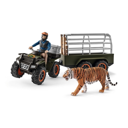 [SCH_42351] Quad Avec Remorque Et Ranger (Wild Life Schleich)